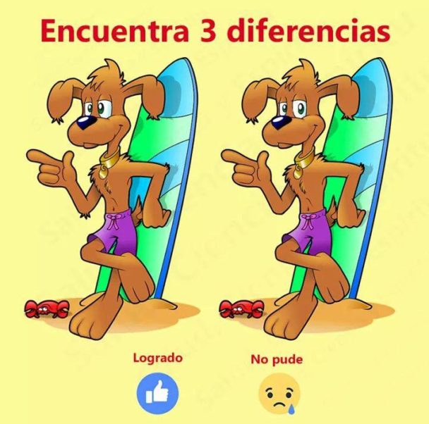 Encuentra las 3 Diferencias Acertijos con Respuesta